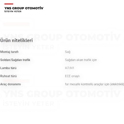 Fiat Doblo 10-23 Opel Combo D 12- Ön Far Sağ (Elektrikli) Orjinal Opar - 51810671