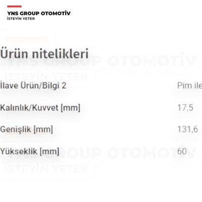 Ford Bmax 12- Courier 14-23 Fiesta 12-17 Ön Fren Balatası Takımı Orjinal Otosan (Motorcraft) - Memt762k021aa