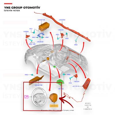 Ford Courier 14- Airbag Direksiyon (Sürücü) Sol Orjinal Otosan - Et76a042b85ae35b8