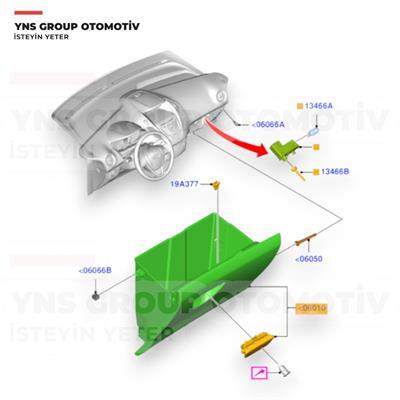 Ford Courier 14- Torpido Gözü Kapağı + Mandalı Orjinal - Et76r060t10ae35b8