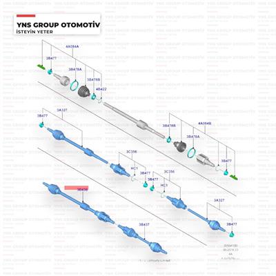 Ford Courier 18- 1.0 - 1.5 - 1.6 Tdci Ecoobost Ön Aks Mili Komple Sağ Orj - Jt763b436ac