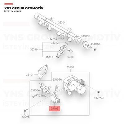 Hyundai Accent Era 06-12 Getz 06-12 Kia Rio 06-12 1.4 - 1.6 Benzinli Gaz Kelebek Potansiyometre Sensörü Hmc Orjinal - 3517026900