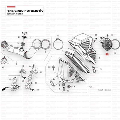 Honda Accord 04-08 2.2 Dizel Hava Akış Metre (Debimetre) Yns - 37980rbde01