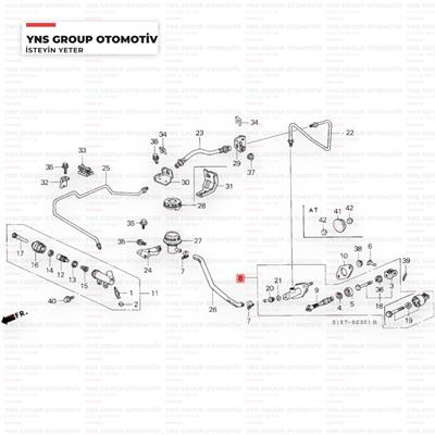 Honda Civic 92-00 1.4 - 1.6 Crx 92-98 1.6 cc Debriyaj Üst Merkezi Blueprint - Adh23405 / 46920s04003