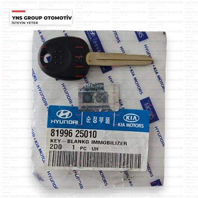 Hyundai Accent 00-05 Coupe Elantra 01- Getz 02- Matrix 01- Terracan 01-06 Boş Anahtar Immobilizerli Hmc Orjinal - 8199625010
