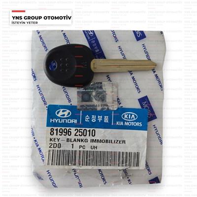 Hyundai Accent 00-05 Coupe Elantra 01- Getz 02- Matrix 01- Terracan 01-06 Boş Anahtar Immobilizerli Hmc Orjinal - 8199625010