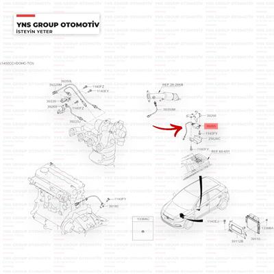 Hyundai Accent Blue 10-17 1.6 Crdi I20 15-21 1.4 Crdi Kia Rio 10-17 1.4 Crdi Partikül Madde (Pm) Sensörü Hmc Orjinal - 392652a110
