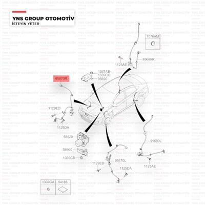 Hyundai Accent Blue 11- Kia Rio 11-17 Ön Abs Sensörü Sağ Mando - Ex956711r000