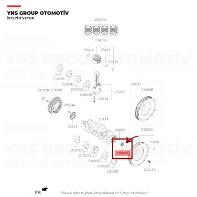 Hyundai Accent Blue I30 Tucson 18- Kia Ceed Sportage 18- Volan Bilyası (Rulmanı) (15x34x8) Hmc Orjinal - 231332a900