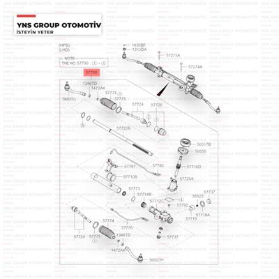 Hyundai Accent Era 06-12 Hidrolik Direksiyon Kutusu Yns - 577001e100