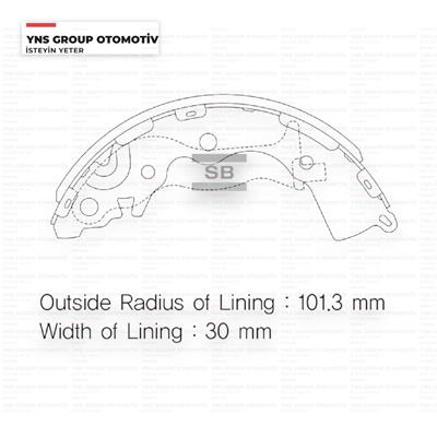 Hyundai Accent Era Kia Rio 06- Arka Fren Balatası Pabuç (Kampanalı Tip) Abssiz Sangsin - Sa153