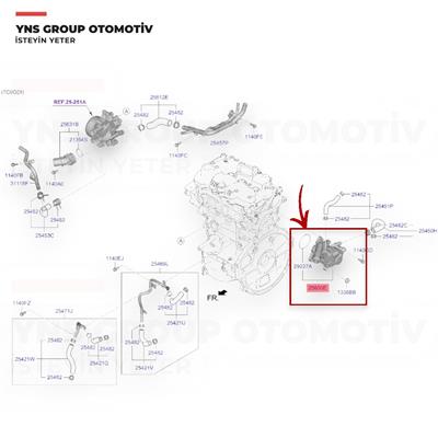 Hyundai Bayon I20 21- Kia Ceed Picanto Rio 21- 1.0 cc Termostat Yuvası Komple (Isı Yönetim Modülü) Hmc Orjinal - 2560007600