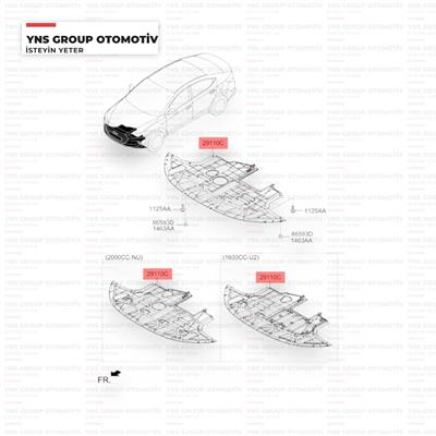 Hyundai Elantra 16- 1.6 Dizel Motor Alt Karter Muhafazası Orta Yns - 29110f2000