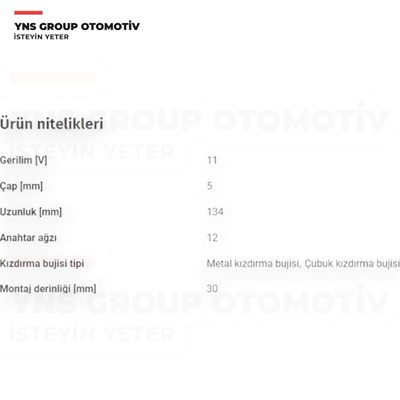 Hyundai Accent Blue Elantra Era Getz I10 I20 I30 I40 Ix20 Matrix Kia Carens Ceed Cerato Optima Picanto Rio Soul Venga 1.5 - 1.6 Crdi Dizel Kızdırma (Isıtma) Bujisi Bosch - 0250212011 / 367102a200