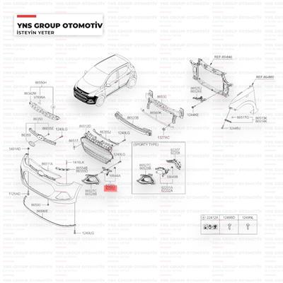 Hyundai I10 13-16 Ön Sis Farı Sağ Hmc Orjinal - 92202b9000