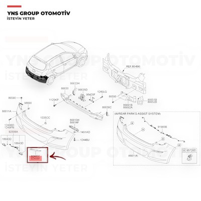 Hyundai I20 12-15 Arka Tampon Reflektörü Sağ Orjinal Hmc - 924061j500