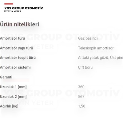 Hyundai I20 Elite 15-21 Arka Amortisör (Sağ = Sol) Monroe - G1347 / 55310c8000