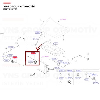 Hyundai I30 17- Ön Motor Kaput Kilidi Hmc Orjinal - 81130g3000