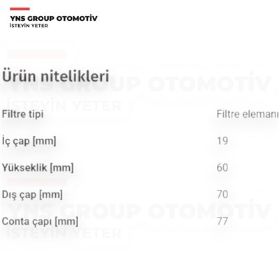 Hyundai I30 18- I40 Kona Tucson 18-21 Kia Ceed 18- Optima Sportage 18-21 Stonic Xceed 18- 1.6 Crdi (D4fb - D4fe) Yağ Filtresi Elemanı Blueprint - Adbp210019