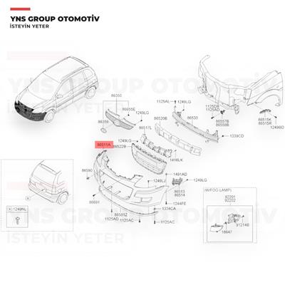 Hyundai Matrix 08-12 Ön Tampon Yns - 8651110000