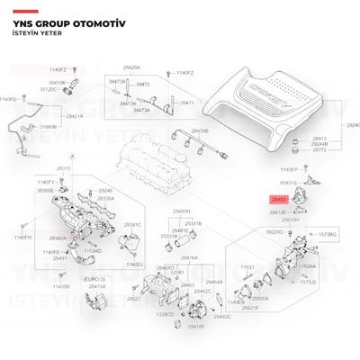 Hyundai Ix35 2.0 Crdi Santafe 2.0 - 2.2 Crdi Kia Carnival Sorento 2.0 - 2.2 Crdi Sportage 2.0 Crdi 10- Egr Valfi Glovis Oem - 284102f000