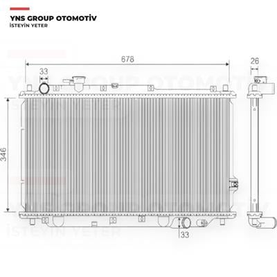 Kia Cerato 01-04 1.8 Sephia 97-02 Shuma II 97-04 1.5 - 1.6 - 1.8 (M/t) Motor Su Radyatörü Valeo - 733130 / 0k2a115200