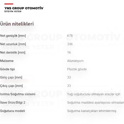 Kia Cerato 01-04 1.8 Sephia 97-02 Shuma II 97-04 1.5 - 1.6 - 1.8 (M/t) Motor Su Radyatörü Valeo - 733130 / 0k2a115200