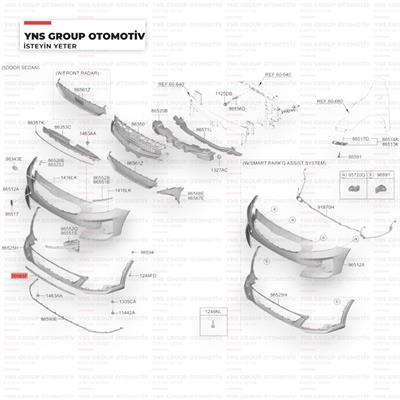 Kia X-Ceed 22- Ön Tampon Alt Orta Bakaliti Hmc Orjinal - 86577j7pa0