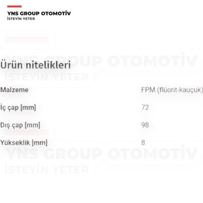 Hyundai Accent Blue Bayon I10 I20 I30 Kona 11- Kia Ceed Niro Picanto Rio Stonic 14- 1.0 T-gdi - 1.4 Gdi Krank Arka Keçesi (72x98x8) Victor Reinz - 815416400 / 2144303011