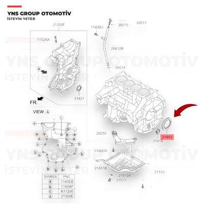 Hyundai Accent Blue Bayon I10 I20 I30 Kona 11- Kia Ceed Niro Picanto Rio Stonic 14- 1.0 T-gdi - 1.4 Gdi Krank Arka Keçesi (72x98x8) Hmc Orjinal - 2144303011