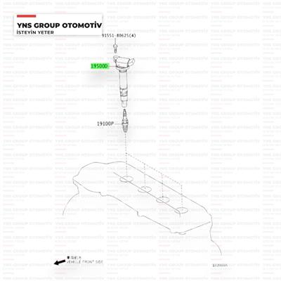 Lexus Es 18- 2.0 Gs 05- 2.5 - 3.0 Is 09-20 2.5 Ls 06- 4.6 Nx 14- 3.0 Rc 14- 2.5 Toyota Auris Corolla Yaris 12- Verso S 10-16 1.33 Camry 10- 2.0 - 2.5 Land Cruiser Prado 10- 4.6 V8 Rav4 12-18 2.5 cc Ateşleme Bobini Flamma (Japon) - Igc119f / 9091902257