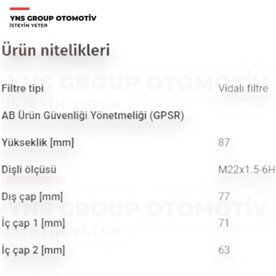 Mg Hs 18- 1.5 T-gdi Benzinli Yağ Filtresi Filtron - 10604737
