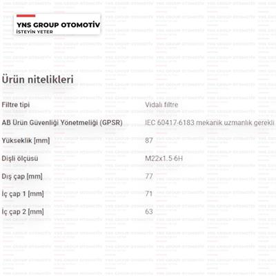 Mg Hs 18- 1.5 T-gdi Benzinli Yağ Filtresi Saic Motor Orjinal - 10604737