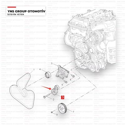 Mg Zs 17- 1.5 T-gdi V (Alternatör) Kayış Gergisi Komple Yns - 10202625