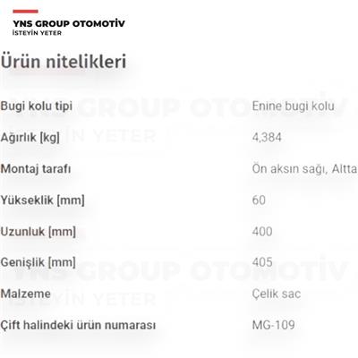 Mg Zs 17- Salıncak Alt Sağ Rotilli Teknorot - Mg108 / 10803555