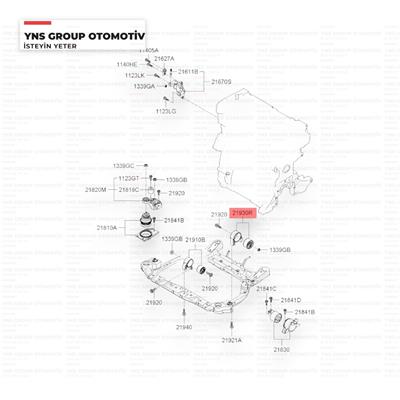 Hyundai Accent Era 06-12 Kia Rio 06-12 Benzinli Modeller Motor Montaj Takozu (Kulağı) Arka Mando - Mcc010698 / 219301g200