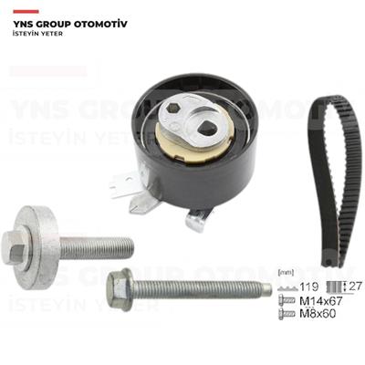 Nissan juke 10- Micra IV 16- Qashqai J11 13- 1.5 Dci (Euro 5) Triger (Eksantrik) Kayış Seti Orjinal - 130c100qaj / 130c14613r