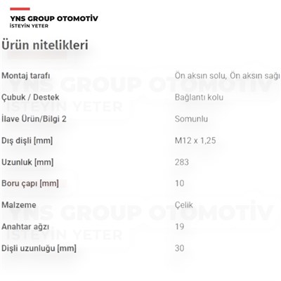 Nissan Juke 10- Qashqai J11 14- Renault Kadjar 15- Ön Z Rotu Sağ - Sol Kapimsan - 1702659 / 54618cy00a