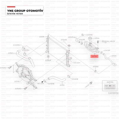 Nissan Micra 03-10 Note 06-12 Radyatör Yedek (Ek) Su Deposu Yns - 21711ax600