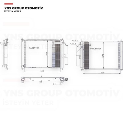 Nissan Micra K12 02-10 1.2 1.4 16v Motor Su Radyatörü + Klima Radyatörü Kale - 345270 / 21400ax601