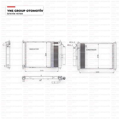Nissan Micra K12 02-10 1.2 1.4 16v Motor Su Radyatörü + Klima Radyatörü Kale - 345270 / 21400ax601
