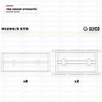 Opel Adam Astra G H J Corsa B C D E Insignia A Meriva A B Mokka Zafira C X10xe X12xe Z12xe Z12xep Z14xep A12xer A12xel A14xer B14xer A14net B14net 93- Ana Yatak Std Glyco - H12955std