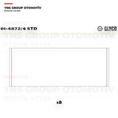 Opel Adam Astra G H J Corsa B C D E Insignia A Meriva A B Mokka Zafira C X10xe X12xe Z12xe Z12xep Z14xep A12xer A12xel A14xer B14xer A14net B14net 93- Kol Yatak Std Glyco - F0148724std