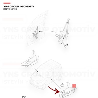 Opel Agila A 03-07 Ön Cam Açma Düğmesi (Anahtarı) Sol (Çiftli) Orjinal Psa - 9206746 / 9212729