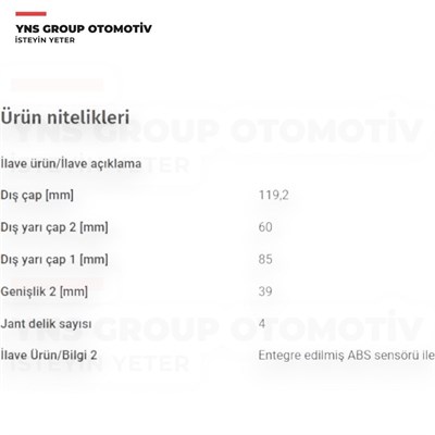 Opel Astra H 04-10 Ön Teker Rulmanı (Poryalı) Komple (Absli) Snr - Xhgb45779r01 - 93178651