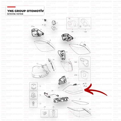 Opel Astra H Sedan 04-14 Arka Stop Sol Depo - 4421959lldue