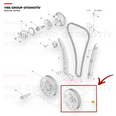 Opel Astra J 10-19 Insignia A Zafira C 10-17 1.4 Turbo Krank Kasnağı (Yeni Tip - 5 Kanal) Corteco - 49412201