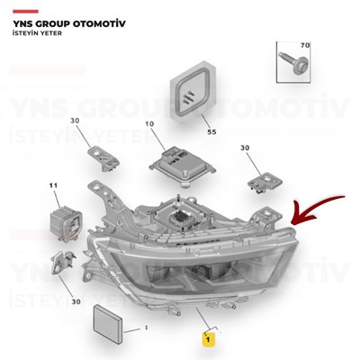 Opel Astra L 21- Ön Far Sağ Ecoled Depo - 4421198rmldem2 / 1689777280