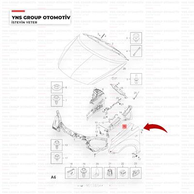 Opel Corsa D 07- Ön Çamurluk Sağ Yns - 93189644