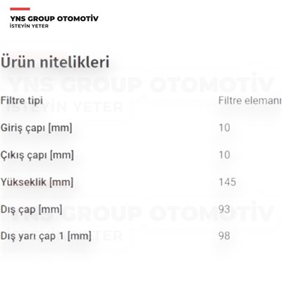 Nissan Qashqai J10 07-13 Xtrail 07-13 Renault Koleos 07-13 1.5 Dci Yakıt (Mazot) Filtresi (Sensörlü) Ufi - 2402501 / 16400jx52c